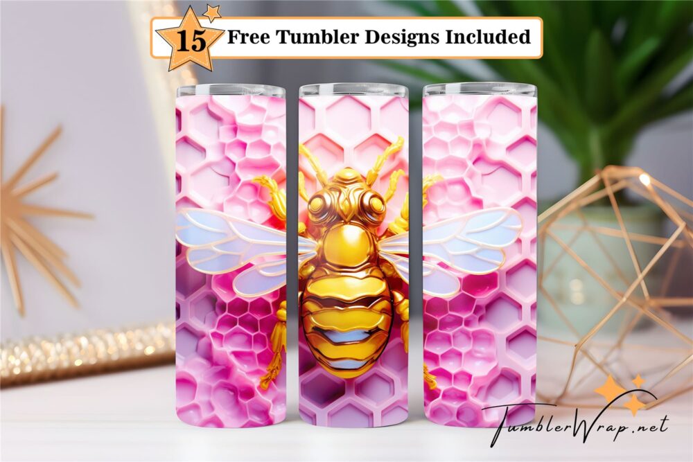 honeycomb-and-bee-tumbler-png-20-oz-skinny