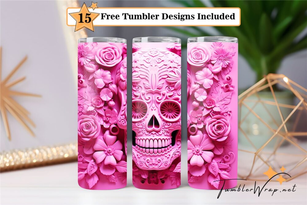 3d-pink-sugar-skull-with-floral-20-oz-skinny