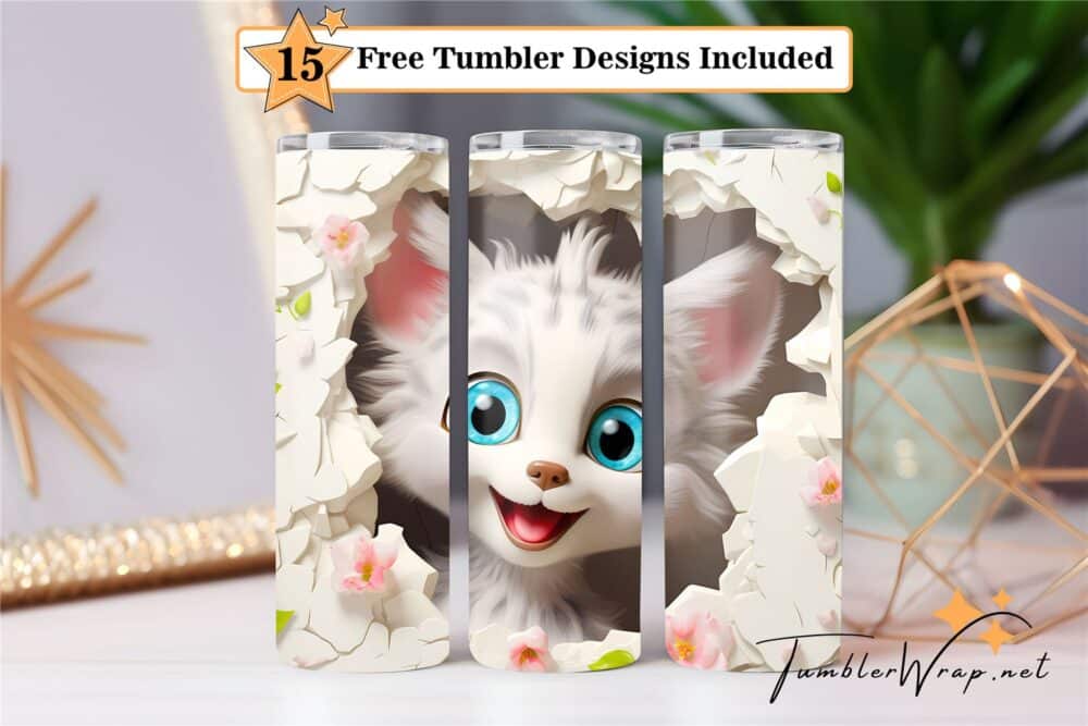 3d-cracked-wall-flower-with-funny-cat