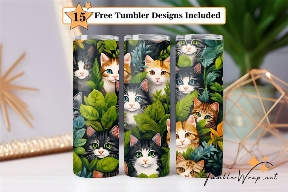 house-cat-20-oz-tumbler-wrap-sublimation-design