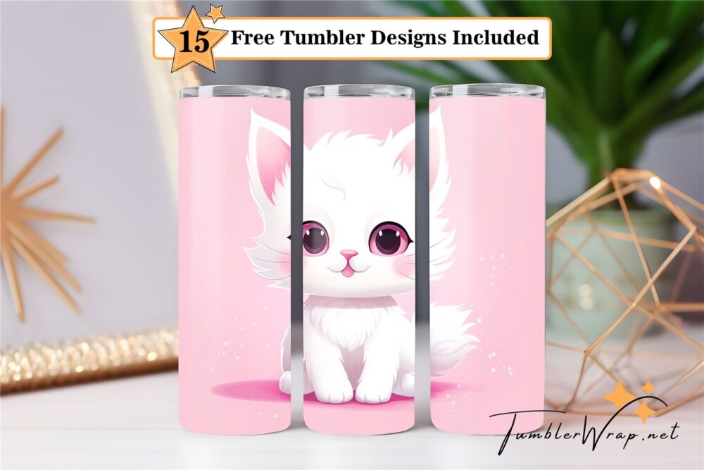 fluffy-kitten-20-oz-tumbler-wrap-sublimation-design