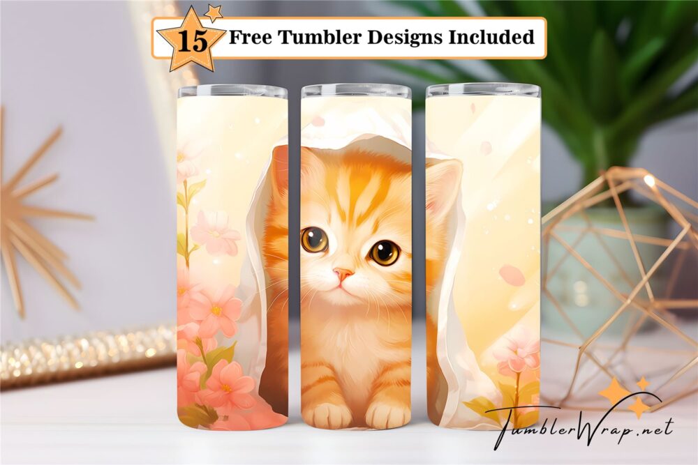 3d-baby-cat-20-oz-tumbler-wrap-sublimation-design