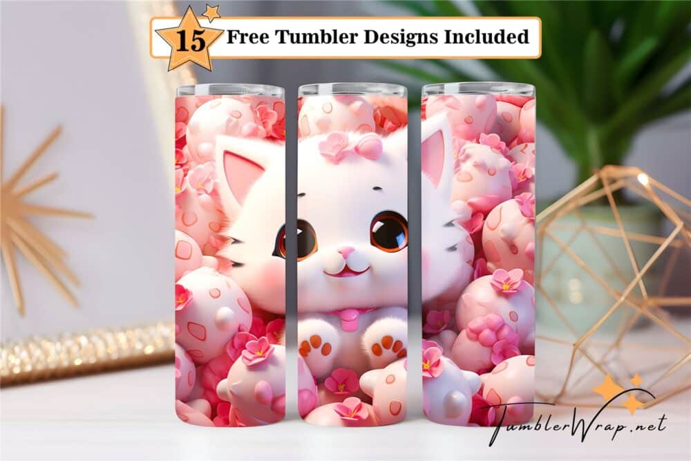 cute-kitten-20-oz-tumbler-wrap-sublimation-design