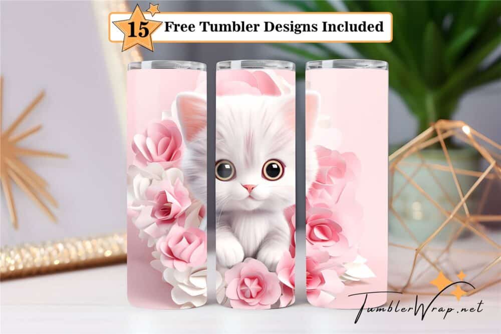 cute-white-kitten-20-oz-tumbler-wrap-sublimation-design