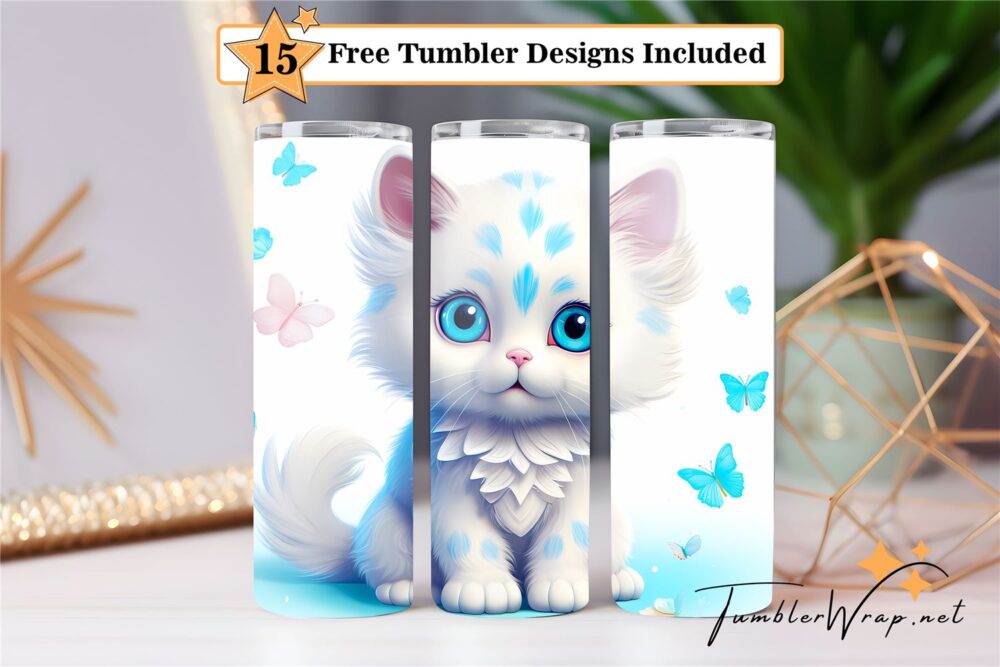 cute-kitten-20oz-tumbler-wrap-sublimation-design