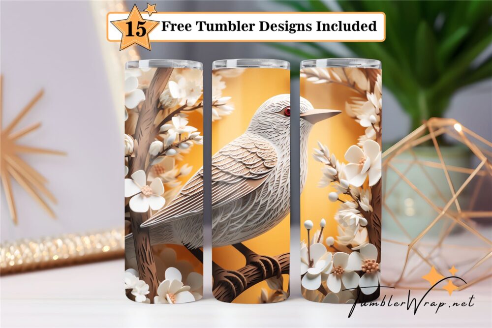 birds-on-branches-tumbler-wrap-sublimation-design