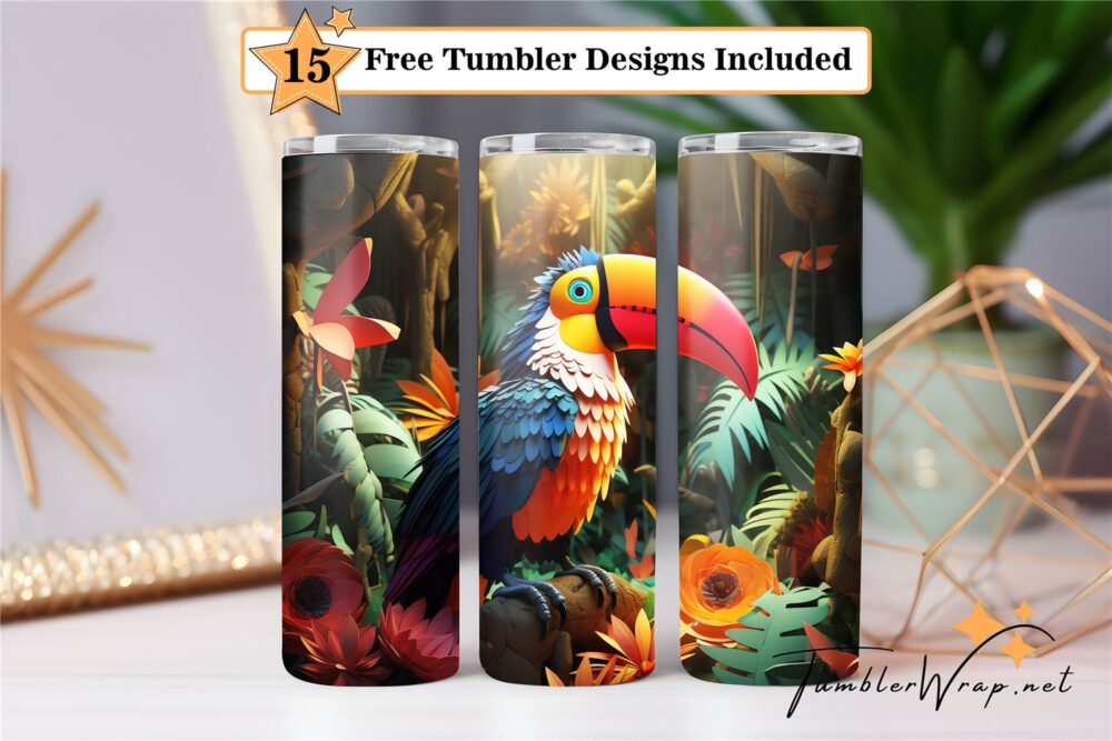 bird-tumbler-wrap-sublimation-design