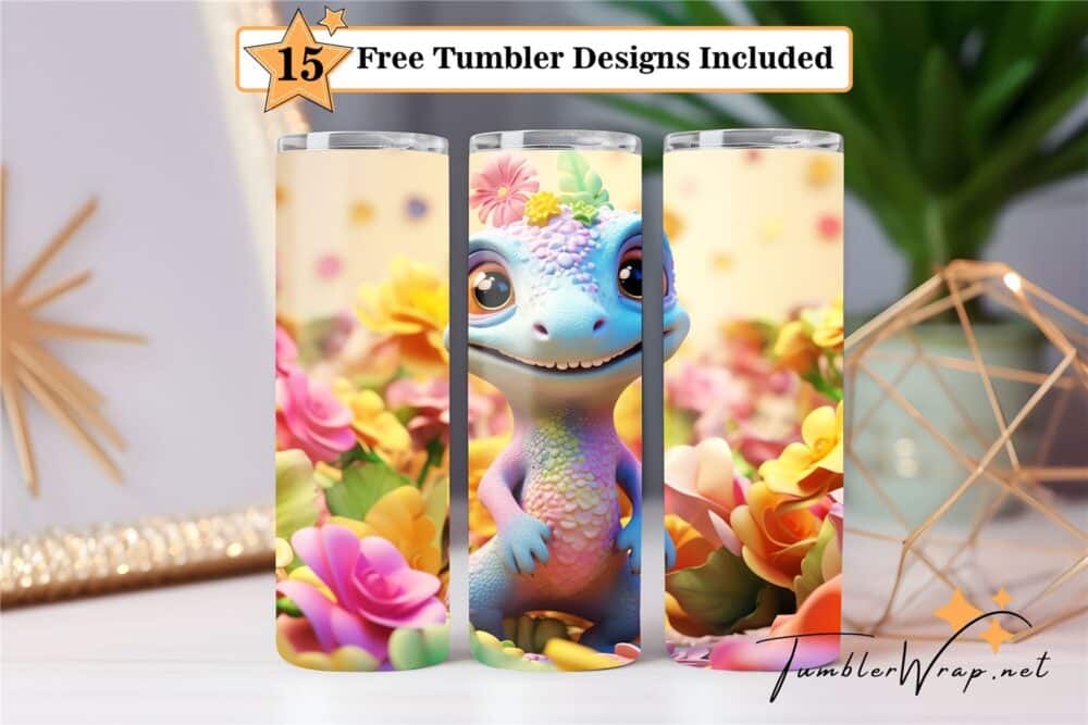 3d-cute-dinosaur-tumbler-wrap-sublimation-design