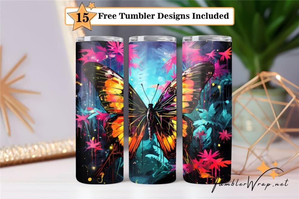 bright-butterfly-tumbler-wrap-sublimation-design
