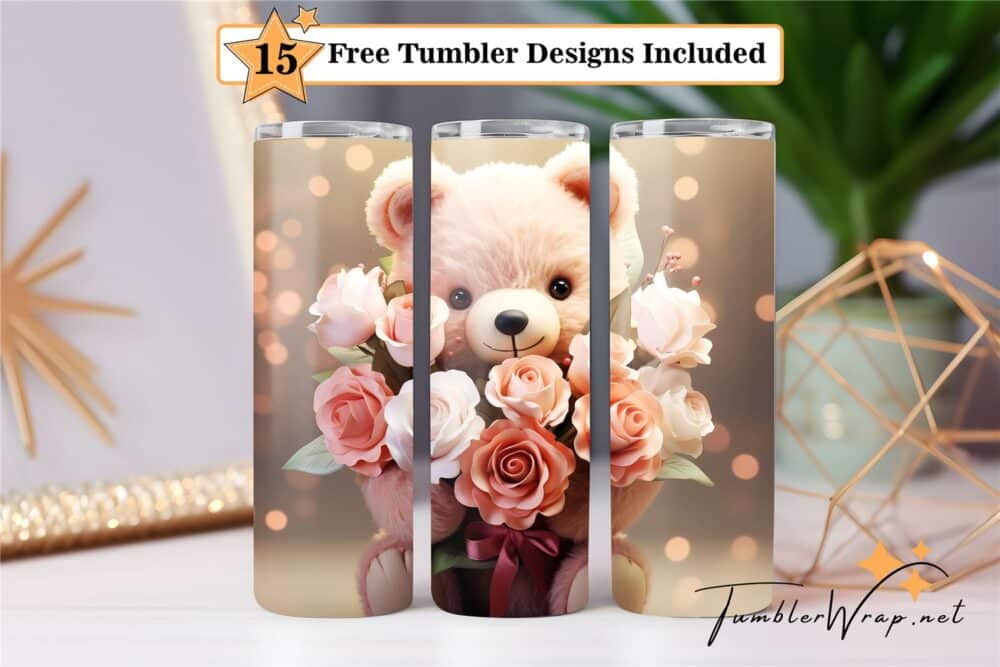 teddy-bear-bouquet-tumbler-wrap-sublimation-design