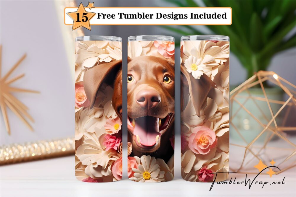 cute-dog-tumbler-wrap-sublimation-design