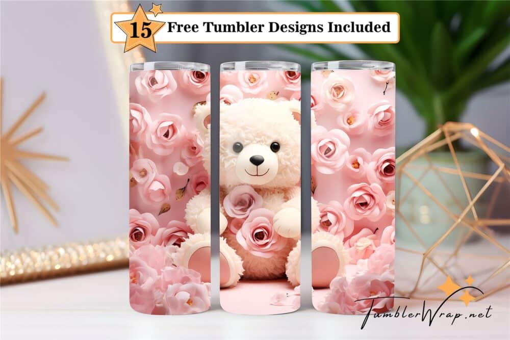 rose-teddy-bear-tumbler-wrap-sublimation-design