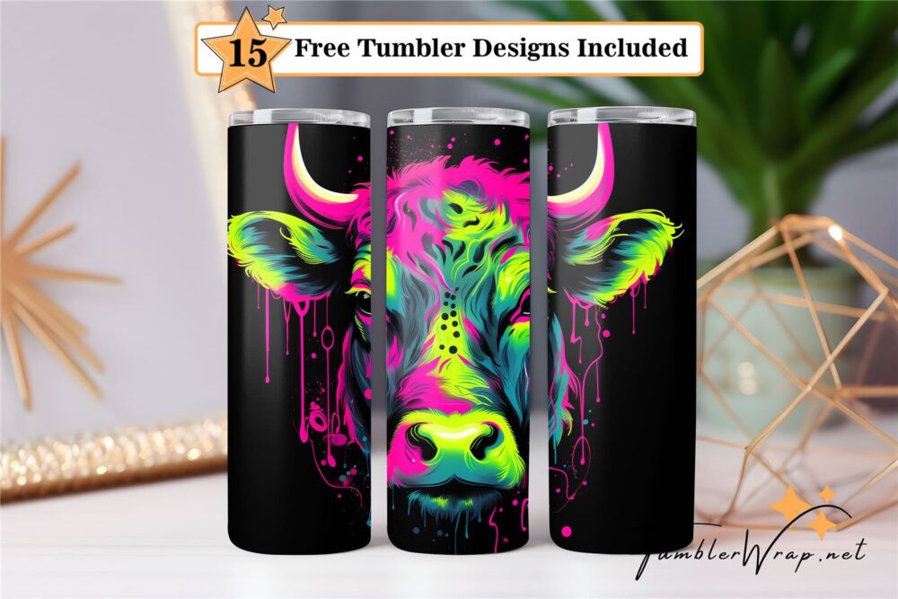 watercolor-cow-tumbler-wrap-sublimation-design