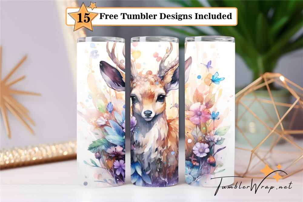 reindeer-tumbler-wrap-sublimation-design