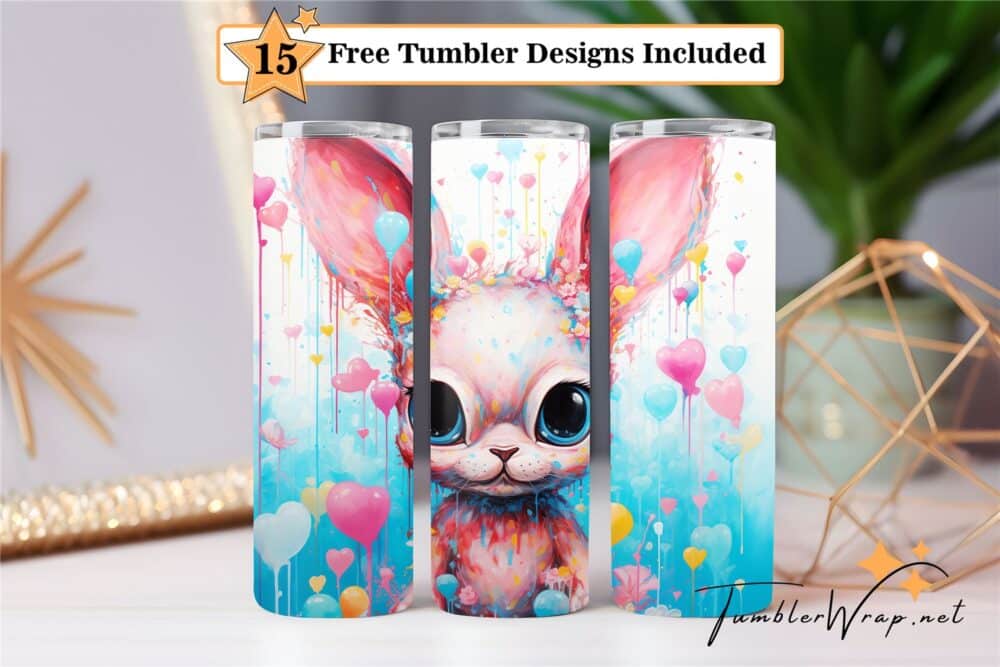 bunny-tumbler-wrap-sublimation-design