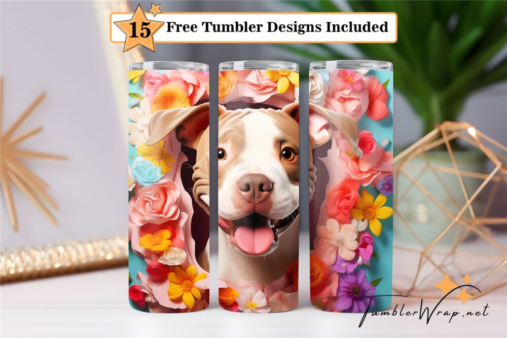 floral-pitbull-tumbler-wrap-sublimation-design