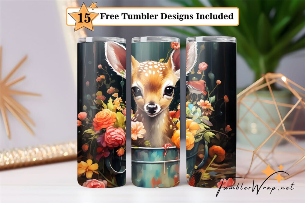 cute-baby-deer-tumbler-wrap-sublimation-design