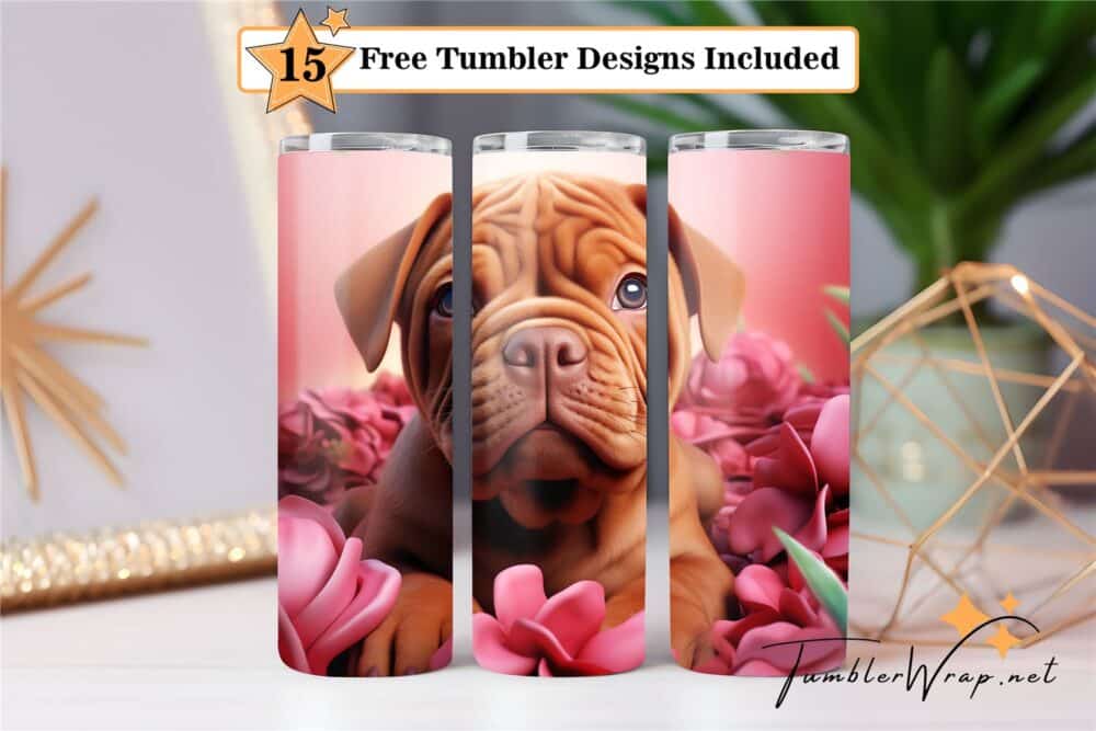 bulldog-tumbler-wrap-sublimation-design
