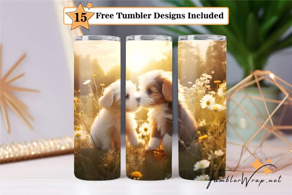 cute-puppy-tumbler-wrap-sublimation-design