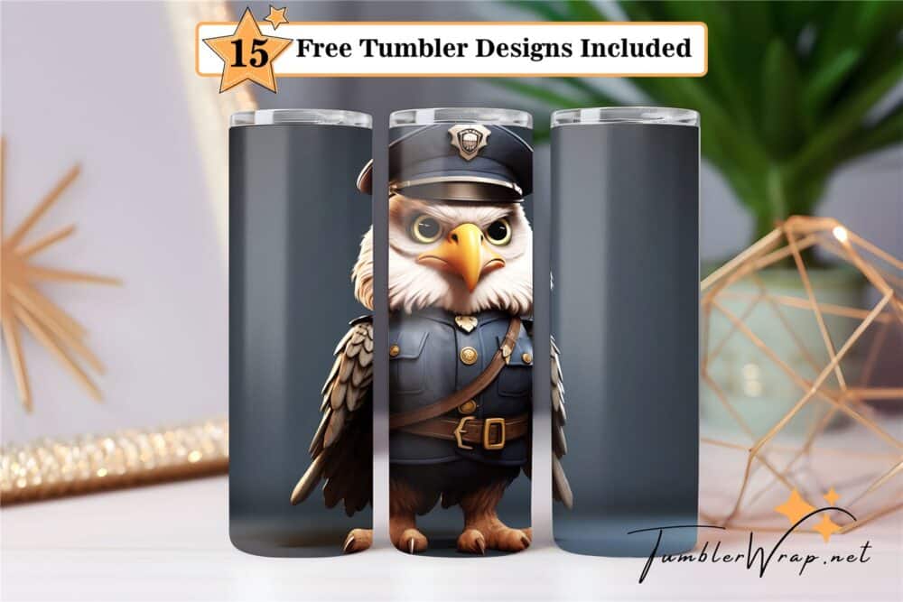brave-eagle-in-police-tumbler-wrap-sublimation-design