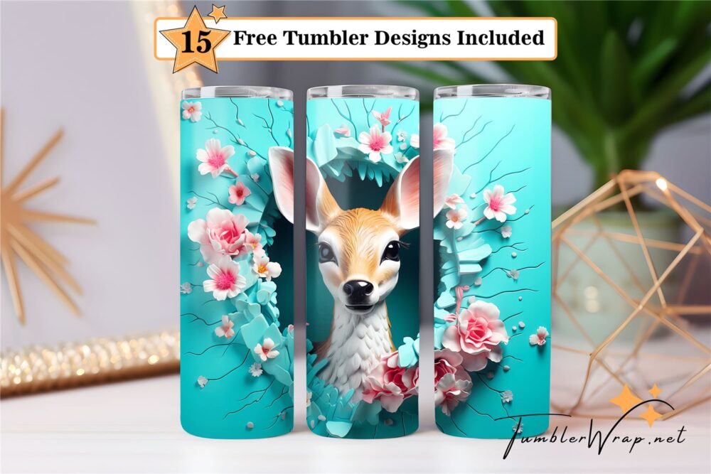 deer-tumbler-wrap-sublimation-design