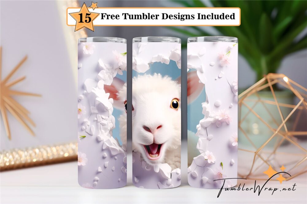 3d-lamb-tumbler-wrap-sublimation-design