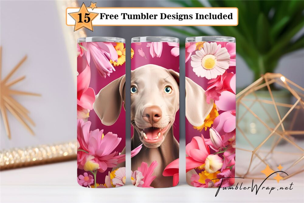 weimaraner-dog-tumbler-wrap-sublimation-design