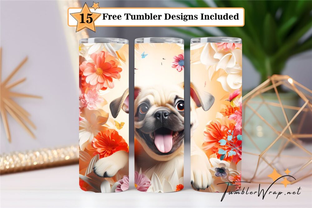 bulldog-tumbler-wrap-sublimation-design