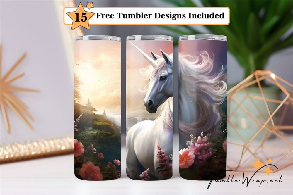 summer-unicorn-20-oz-tumbler-wrap-sublimation-design