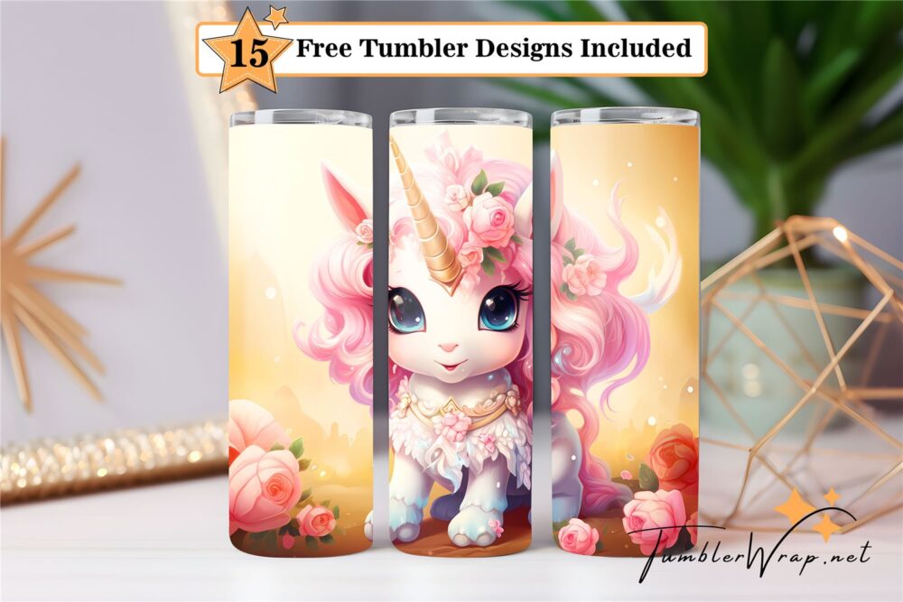 cute-unicorn-baby-20-oz-tumbler-wrap-sublimation-design