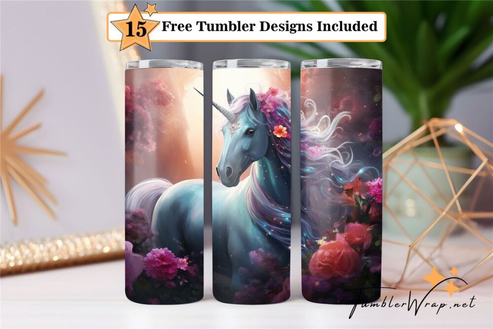 pretty-unicorn-tumbler-wrap-sublimation-design