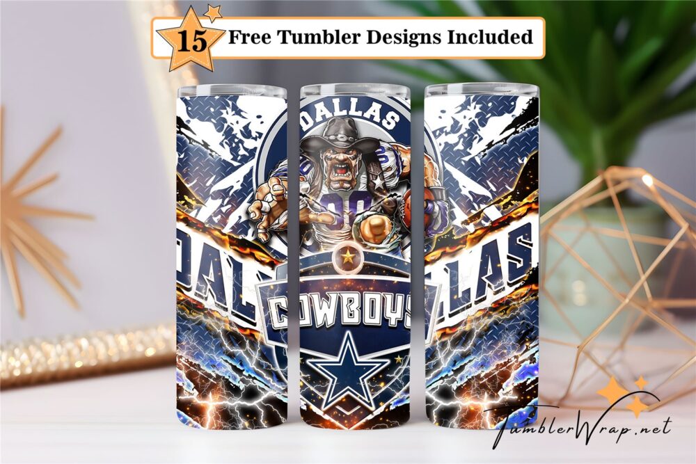 dallas-cowboys-football-mascot-20-oz-tumbler-sublimation-design