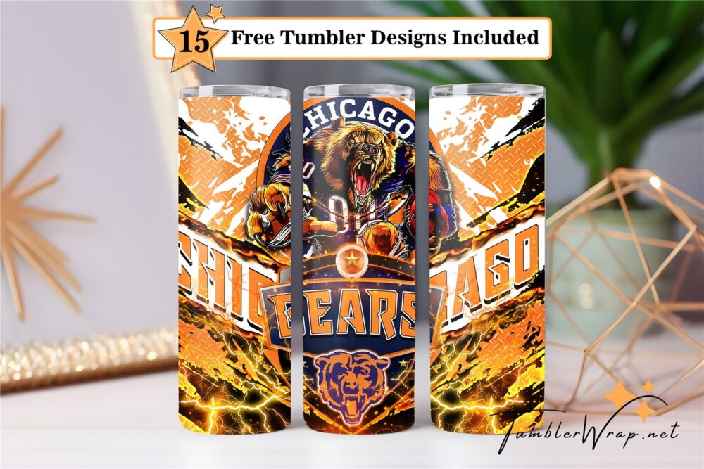 chicago-bears-football-mascot-20-oz-tumbler-sublimation-design
