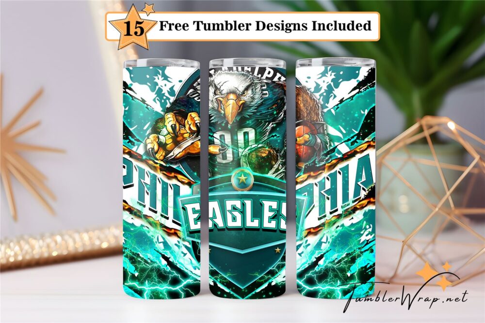philadelphia-eagles-football-mascot-20-oz-tumbler-sublimation-design