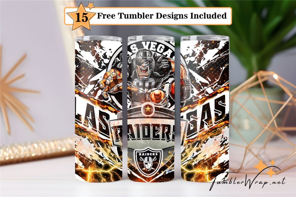 las-vegas-raiders-football-mascot-20-oz-tumbler-sublimation-design