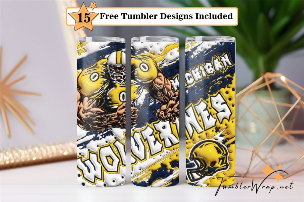 michigan-wolverines-3d-inflated-tumbler-wrap-png-football-teams-20oz-skinny
