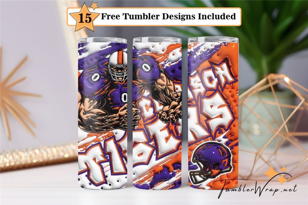 clemson-tigers-3d-inflated-tumbler-wrap-png-football-teams-20oz-skinny