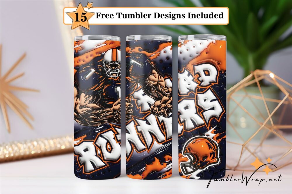 road-runners-3d-inflated-tumbler-wrap-png-football-teams-20oz-skinny