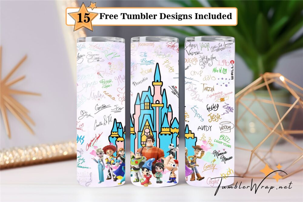 disney-cartoon-characters-castle-with-signatures-tumbler-png-20-oz-skinny