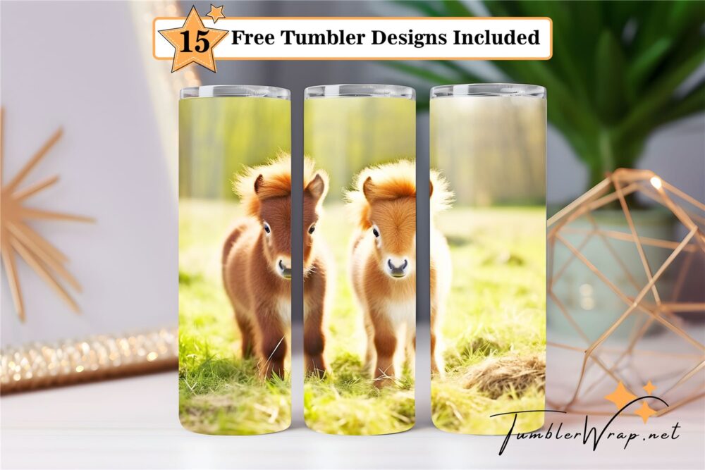 cute-baby-horse-20-oz-tumbler-wrap-sublimation-designs