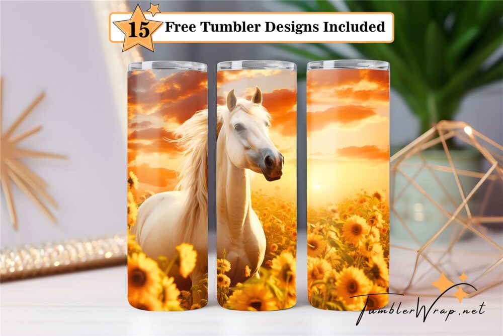 horse-white-20-oz-tumbler-wrap-sublimation-designs