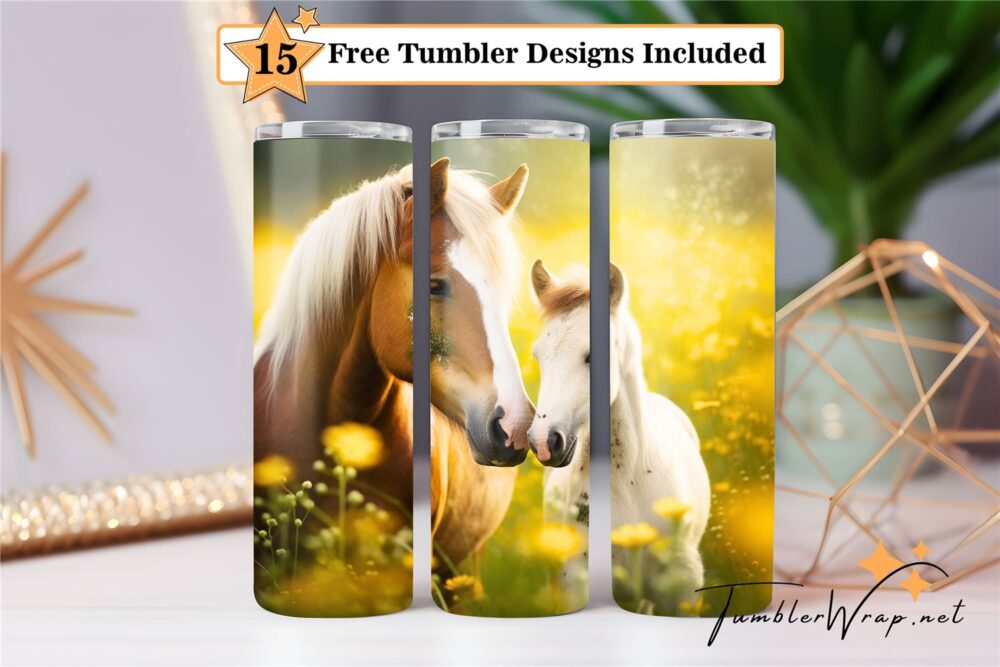 two-horses-20-oz-tumbler-wrap-sublimation-designs