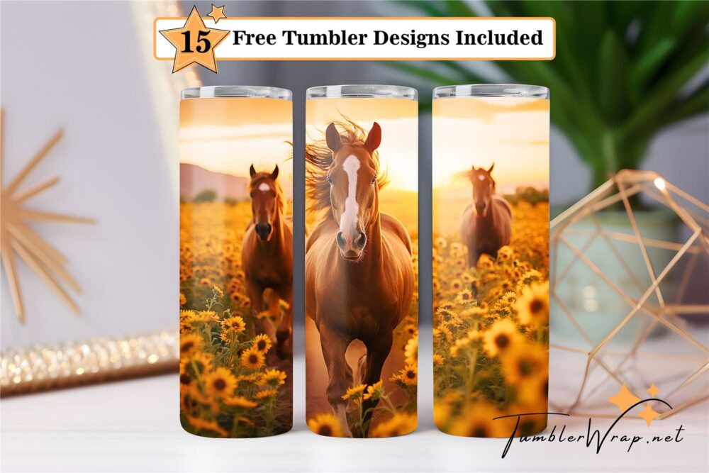 beautiful-horse-and-sunflower-20-oz-tumbler-wrap-sublimation-designs