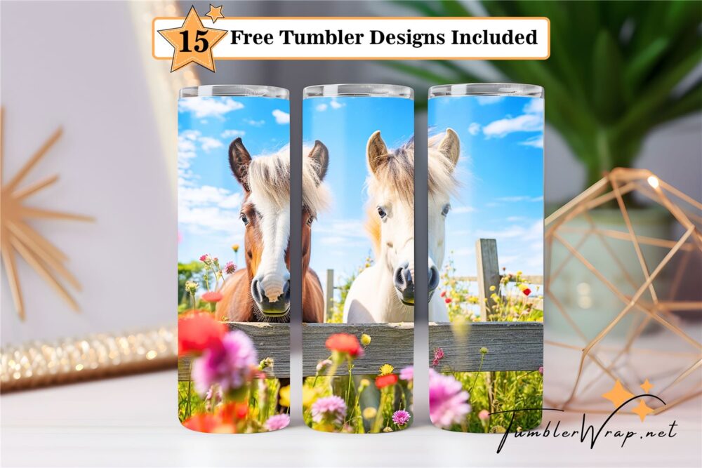 couple-horses-20-oz-skinny-tumbler-sublimation-design