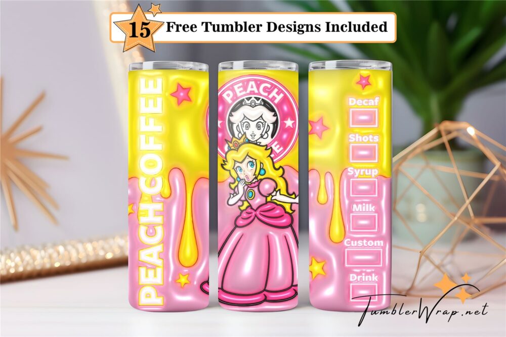3d-inflated-peach-princess-starbuck-tumbler-png-cartoon-20-oz-skinny