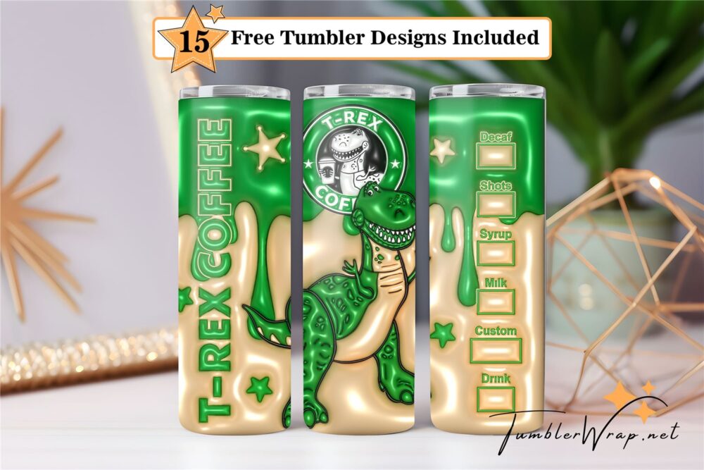 3d-inflated-trex-coffee-starbuck-tumbler-png-cartoon-20-oz-skinny